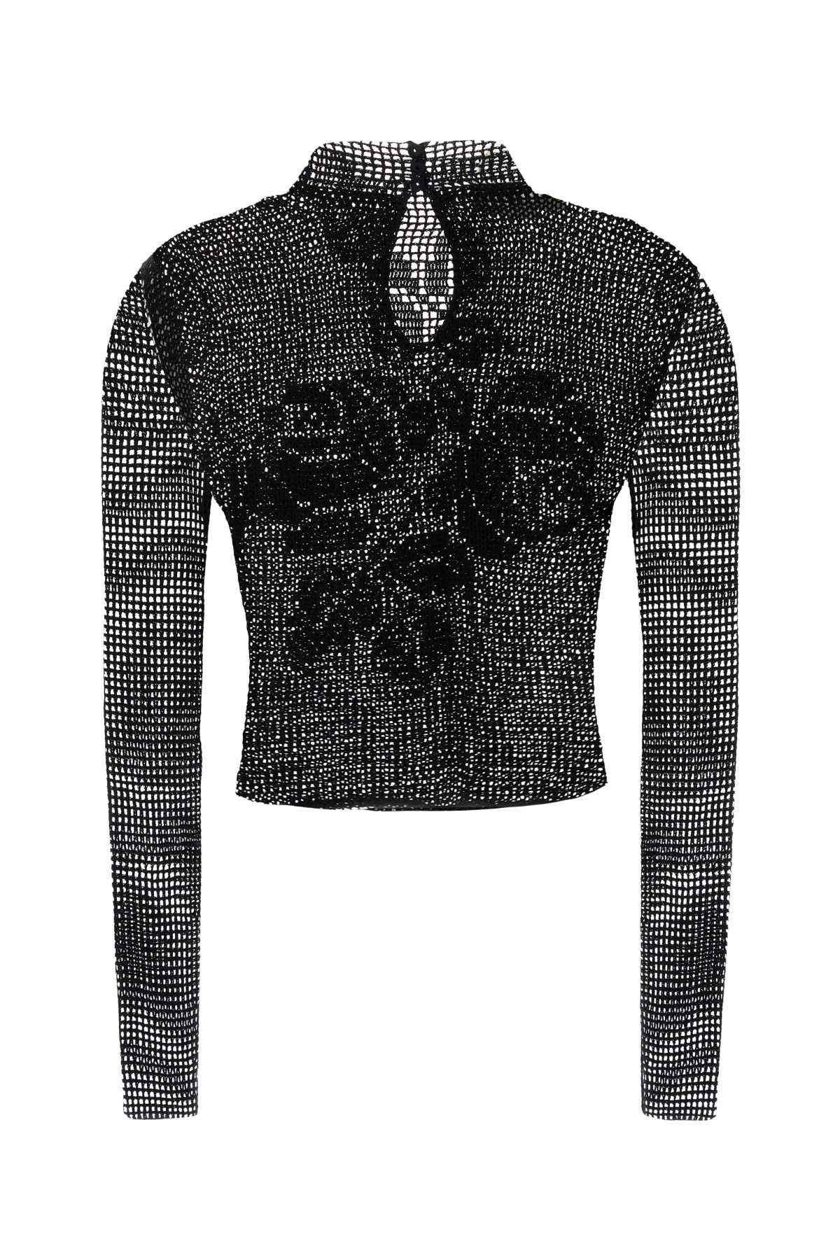 MAGDA BUTRYM Chic Black Crochet Top