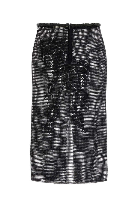 MAGDA BUTRYM Chic Black Crochet Skirt for Women