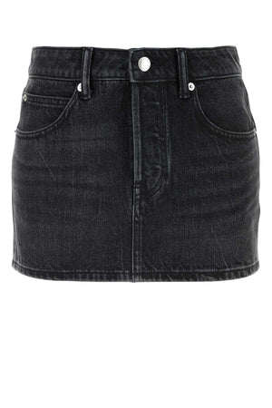 ALEXANDER WANG Dark Grey Denim Mini Skirt for Women