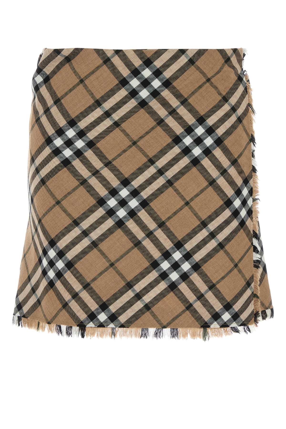 BURBERRY Checked Embroidered Mini Skirt for Women