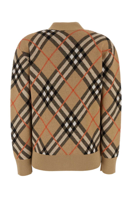 BURBERRY Embroidered Stretch Wool Blend Cardigan