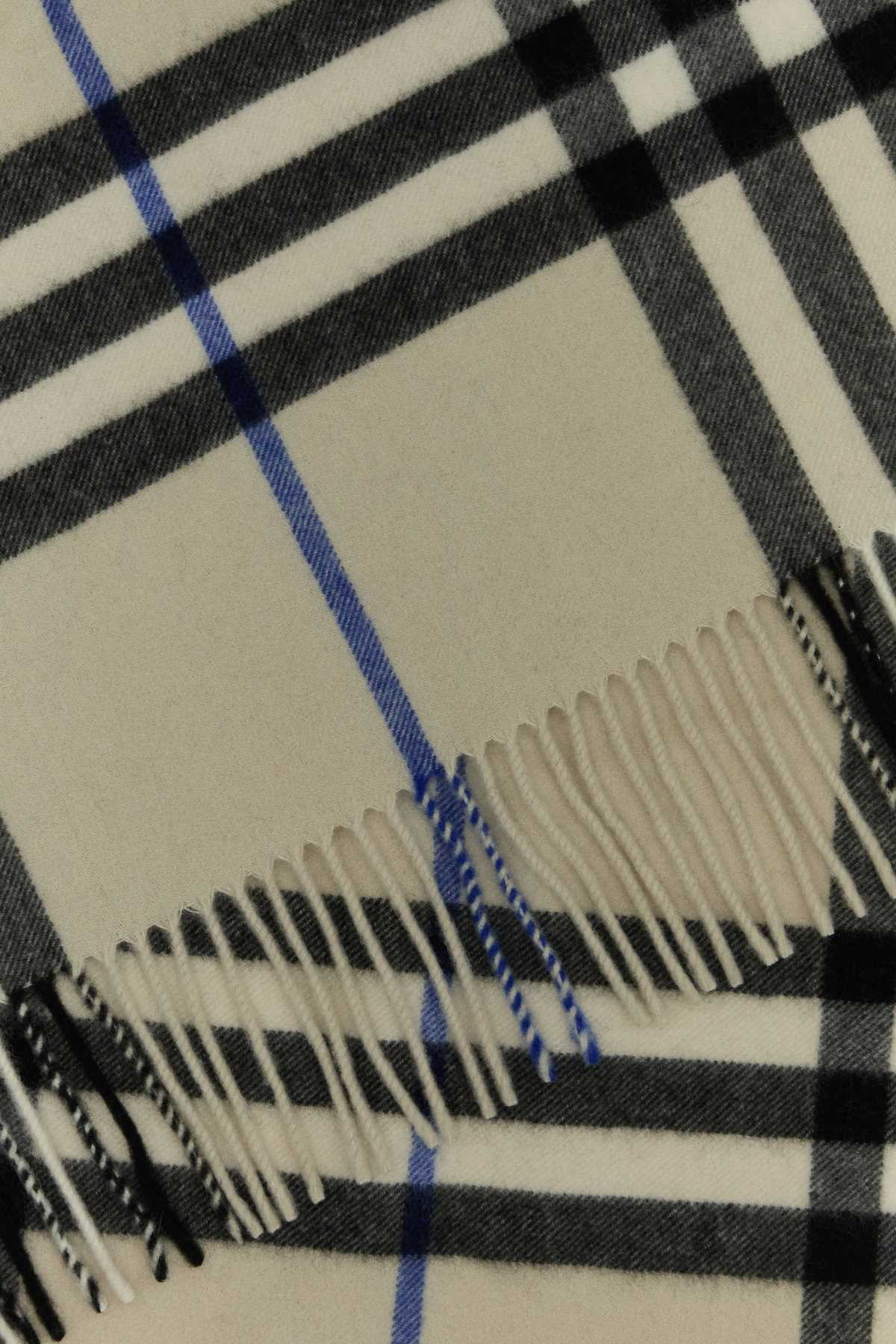 BURBERRY Embroidered Cashmere Scarf 200 cm x 52 cm