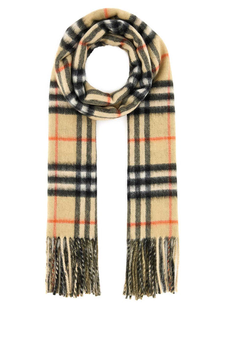 BURBERRY Embroidered Cashmere Scarf - 168 cm x 30 cm