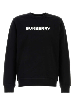 BURBERRY Classic Black Cotton Sweatshirt