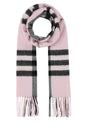 BURBERRY Embroidered Cashmere Scarf - 168 cm x 30 cm