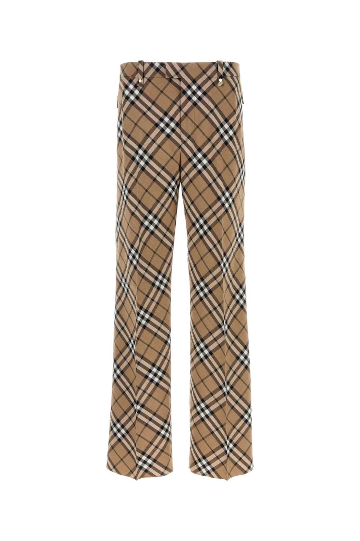 BURBERRY Embroidered Checked Pants for Men - 24W Collection