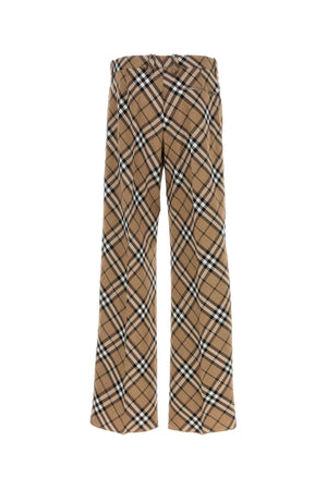 BURBERRY Embroidered Checked Pants for Men - 24W Collection