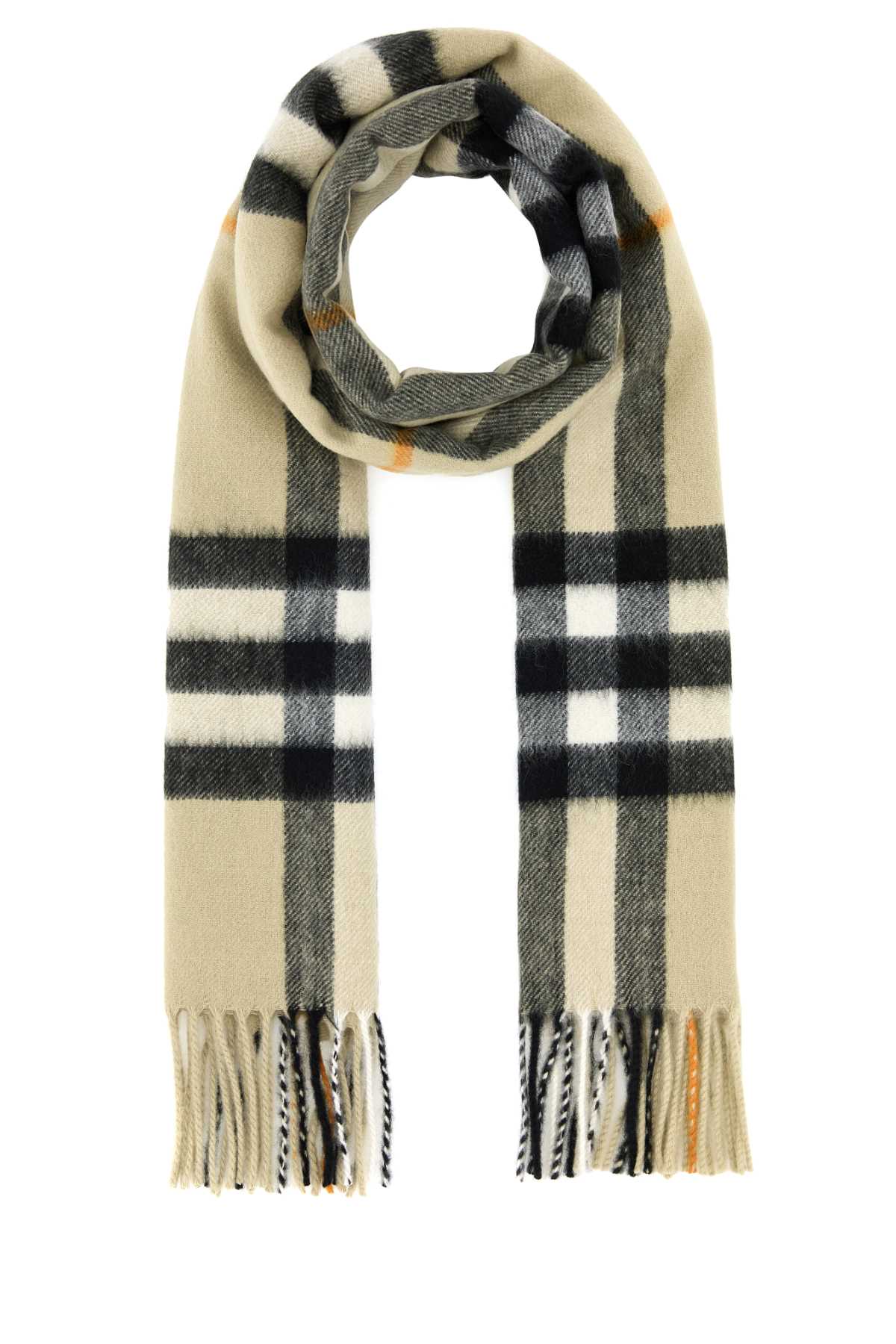 BURBERRY Embroidered Cashmere Scarf - 168 cm x 30 cm