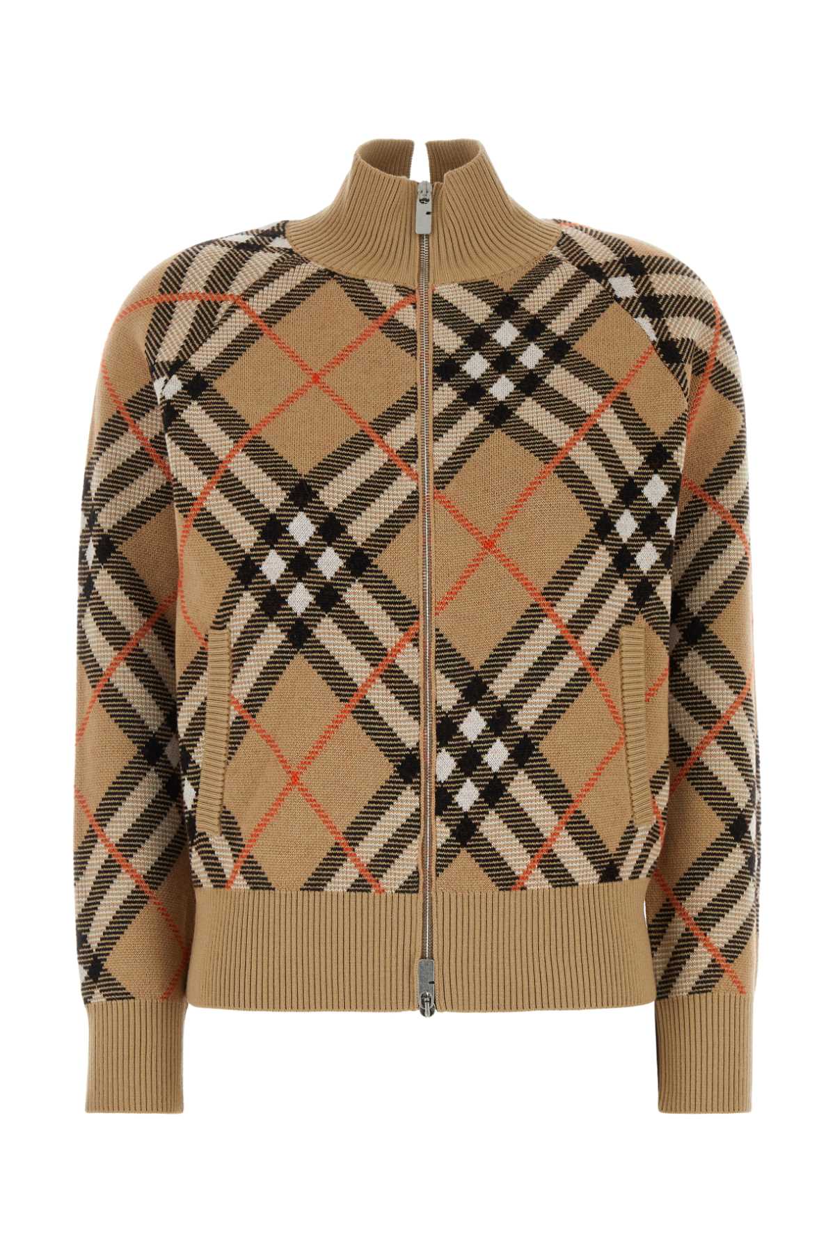 BURBERRY Embroidered Stretch Wool Blend Cardigan