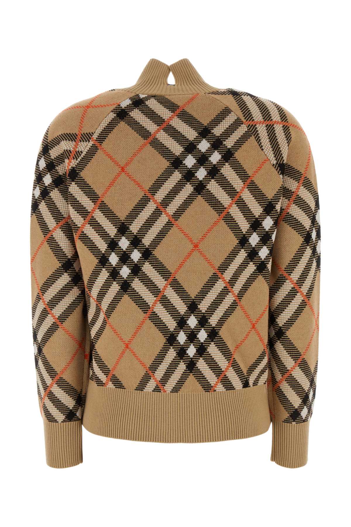 BURBERRY Embroidered Stretch Wool Blend Cardigan