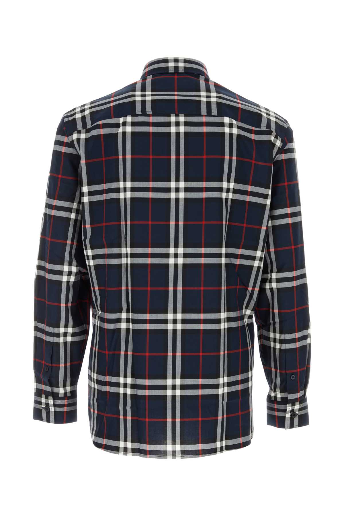 BURBERRY Embroidered Checked Poplin Shirt for Men