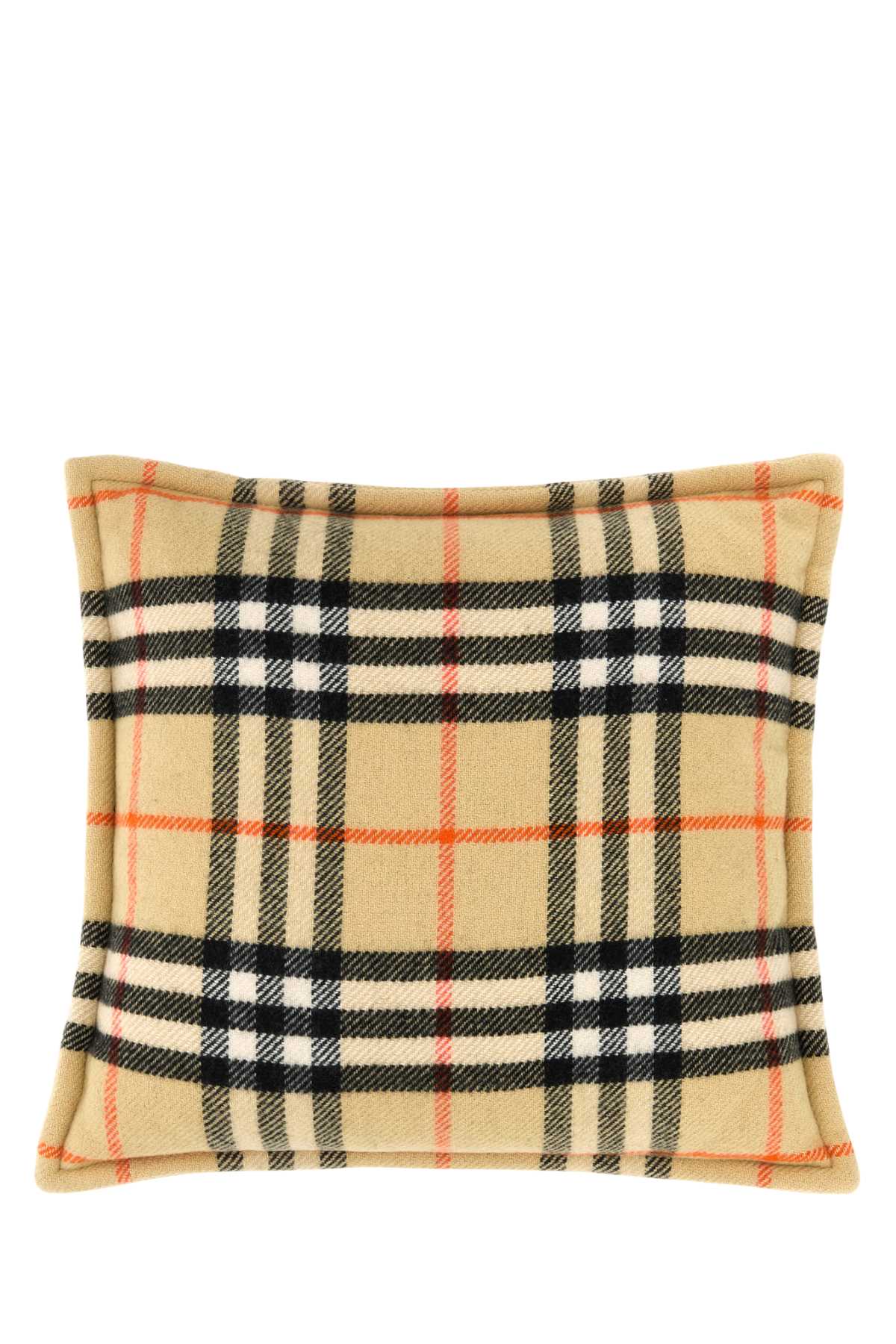 BURBERRY Embroidered Wool Blend Pillow - 54 cm x 54 cm