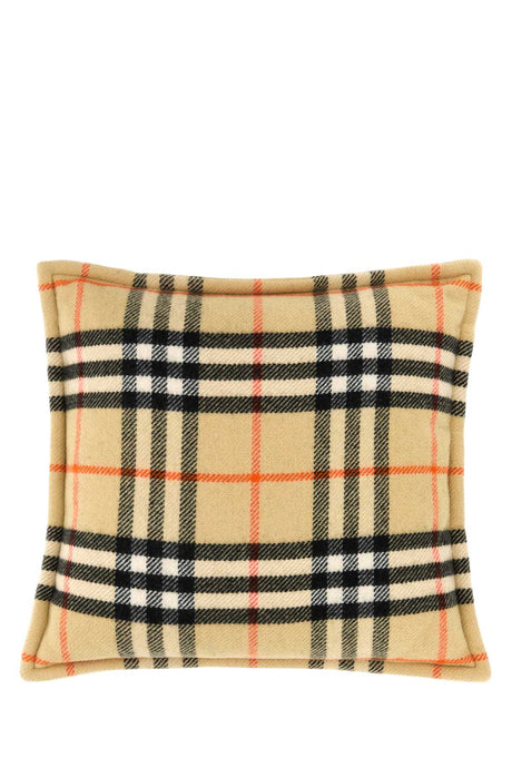 BURBERRY Embroidered Wool Blend Pillow - 54 cm x 54 cm