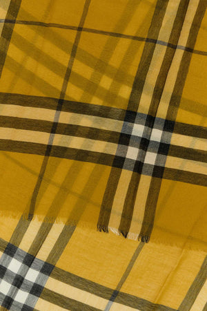 BURBERRY Embroidered Wool Foulard - 200 cm x 90 cm