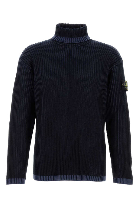 STONE ISLAND Midnight Blue Wool Sweater for Men