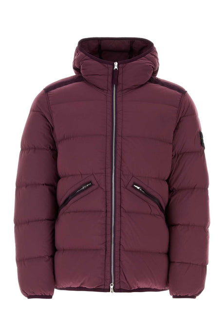 STONE ISLAND Plum Stretch Nylon Down Jacket for Men