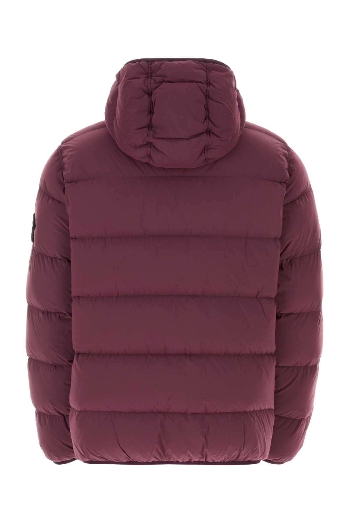 STONE ISLAND Plum Stretch Nylon Down Jacket for Men