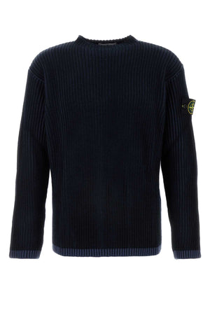 STONE ISLAND Classic Navy Wool Sweater for Men