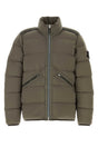 STONE ISLAND Army Green Stretch Nylon Down Jacket for Men