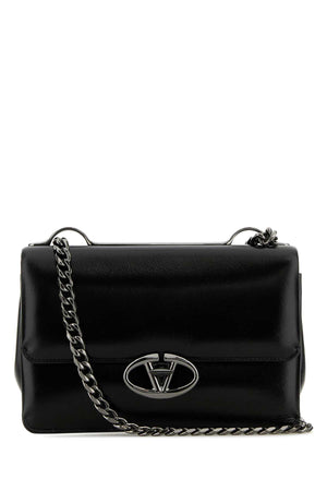 VALENTINO GARAVANI Mini Black Leather VLogo Shoulder Handbag