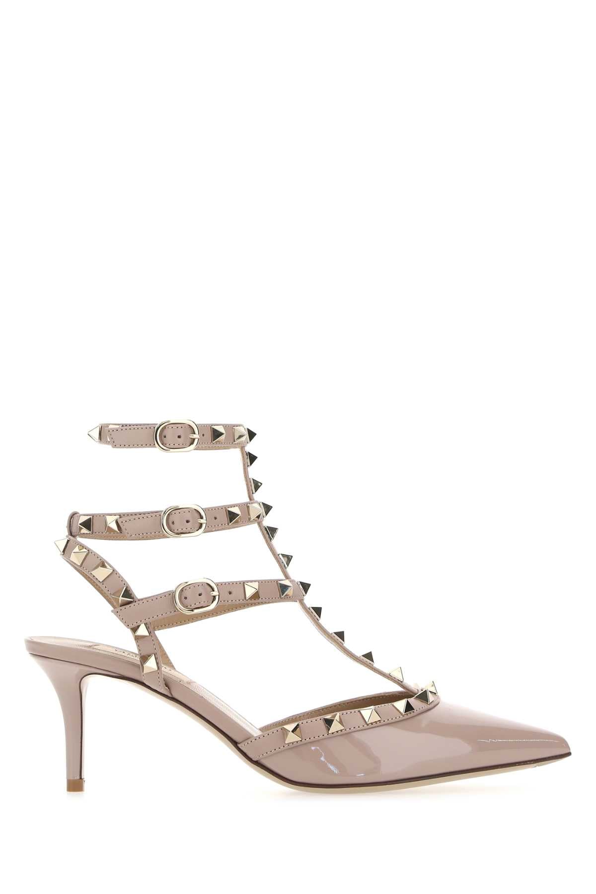 VALENTINO GARAVANI Antiqued Leather Rockstud Pumps - 6 cm Heel