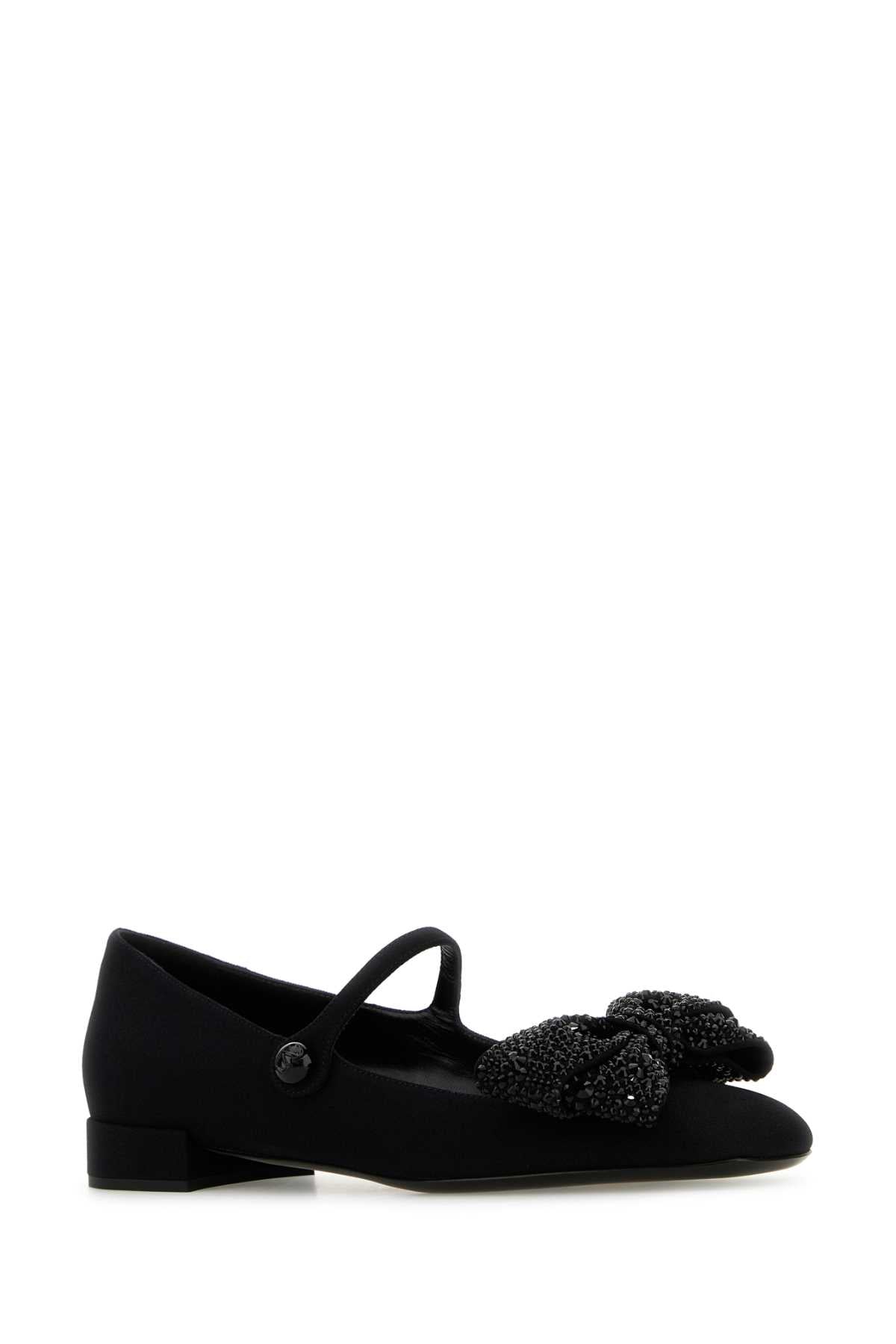 VALENTINO GARAVANI Sophisticated Black Fabric Ballerinas for Women