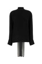 VALENTINO GARAVANI Elegant Black Georgette Mini Blouse for Women