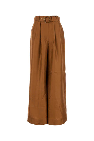 ZIMMERMANN Silk Illustration Wide-Leg Pants