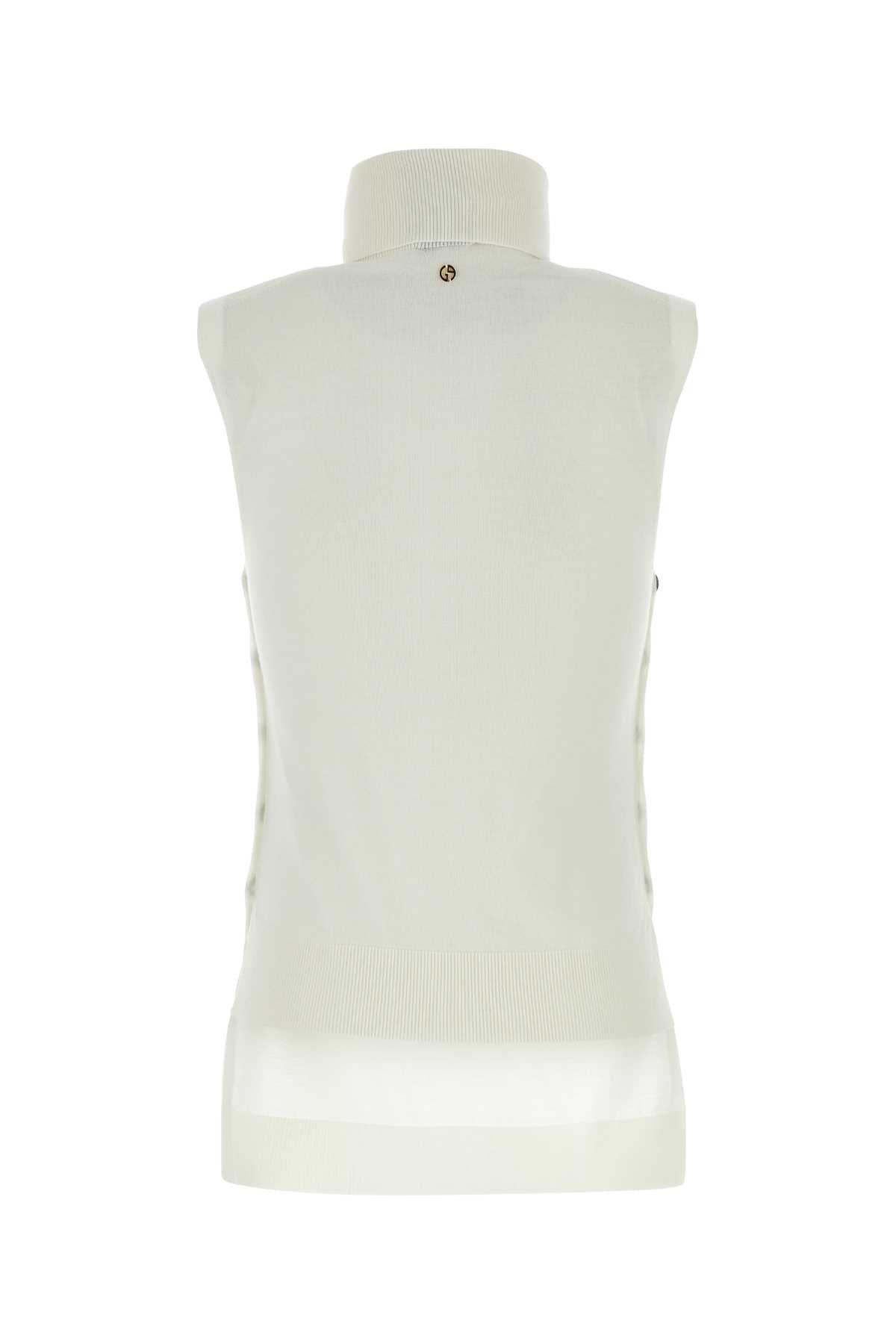 GIORGIO ARMANI Ivory Wool Top for Women