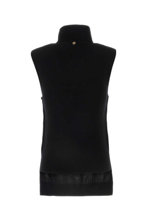 GIORGIO ARMANI Sophisticated Black Wool Top for Women