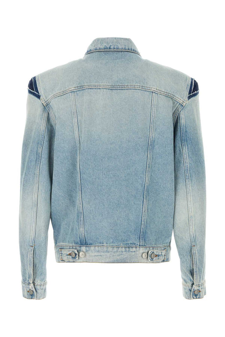 MM6 MAISON MARGIELA Light Blue Denim Jacket for Men - 2024 Collection