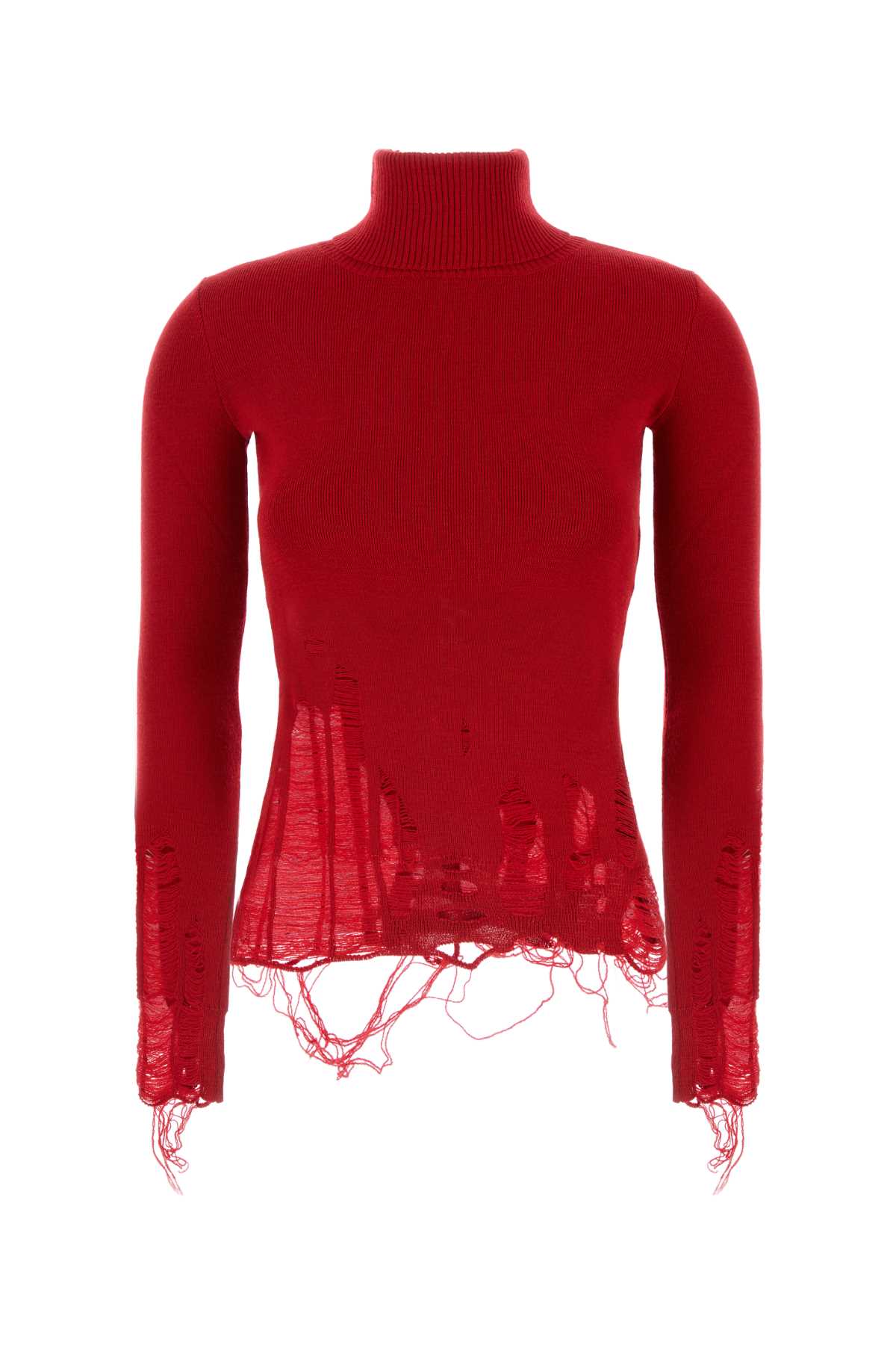 MM6 MAISON MARGIELA Cozy Red Wool Blend Sweater