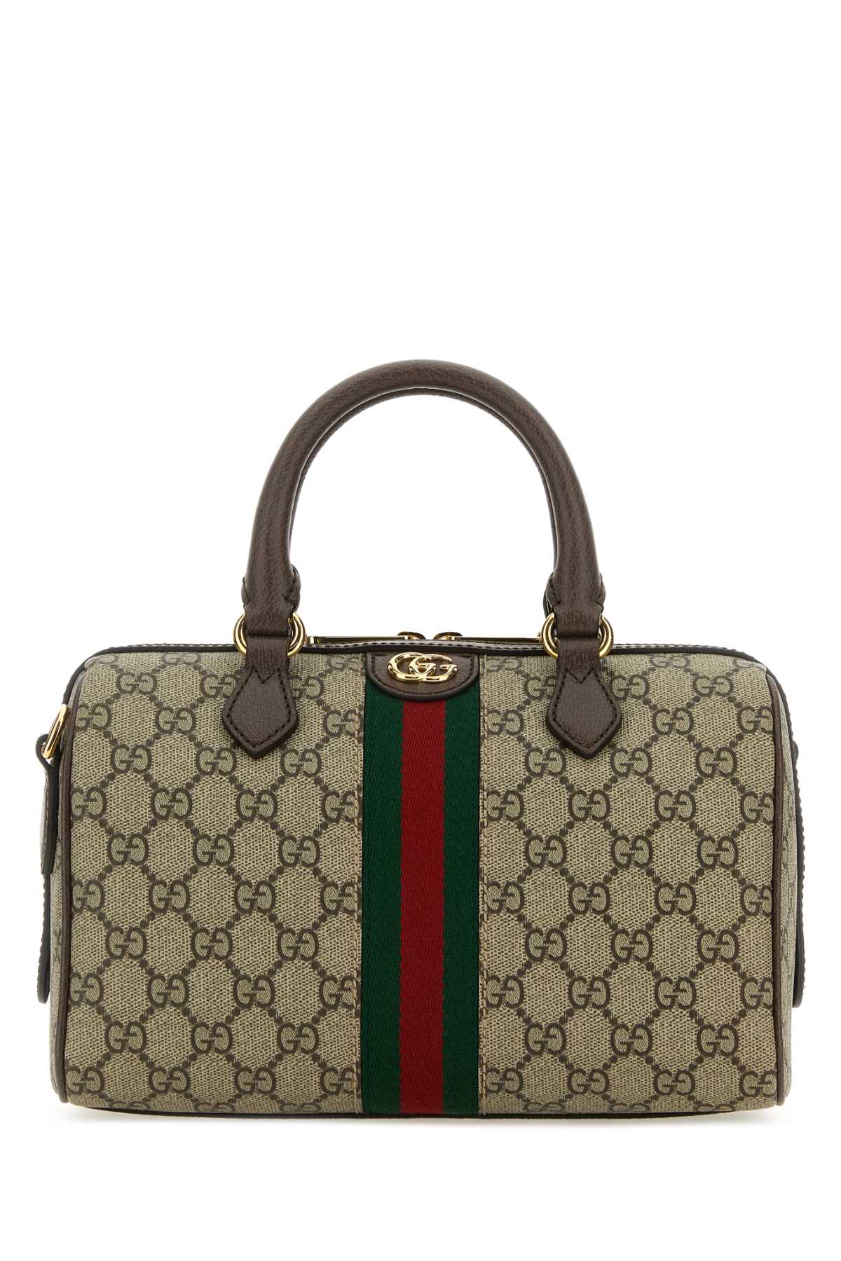 GUCCI Mini GG Supreme Fabric and Leather Handbag