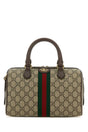 GUCCI Mini GG Supreme Fabric and Leather Handbag