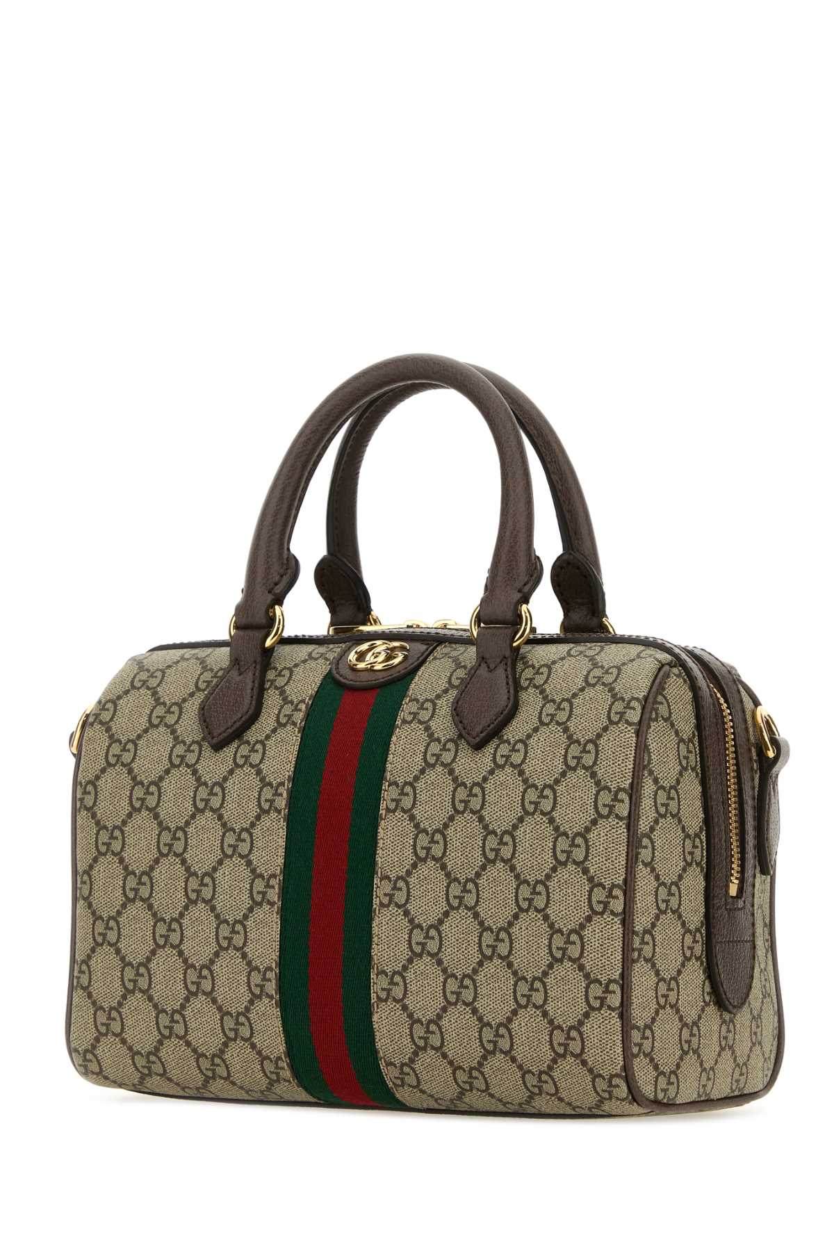 GUCCI Mini GG Supreme Fabric and Leather Handbag