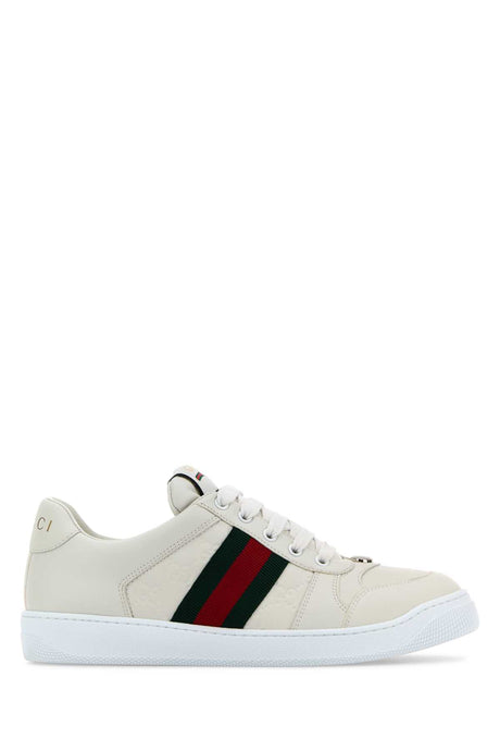 GUCCI White Leather Classic Sneakers for Women