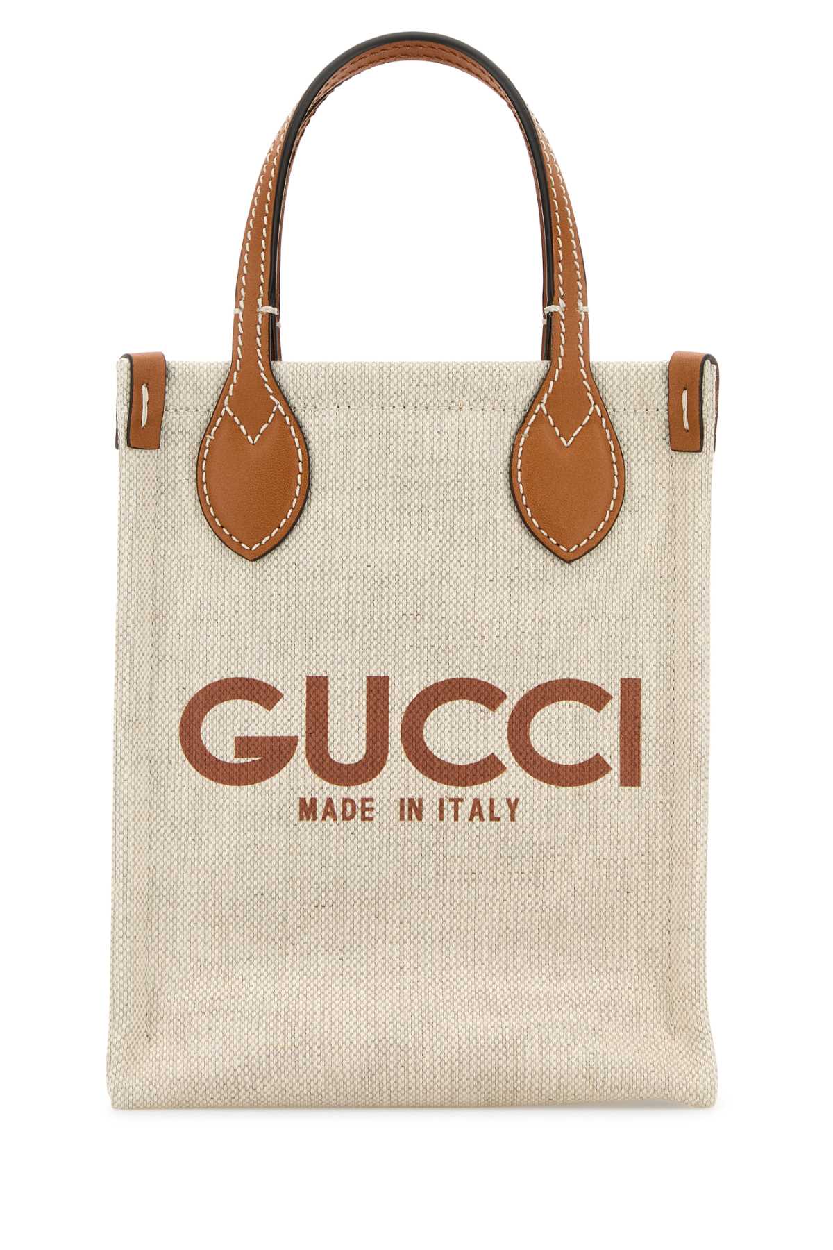 GUCCI Mini Sand Canvas Handbag