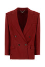 STELLA McCARTNEY Burgundy Wool Blazer for Women - Size 36