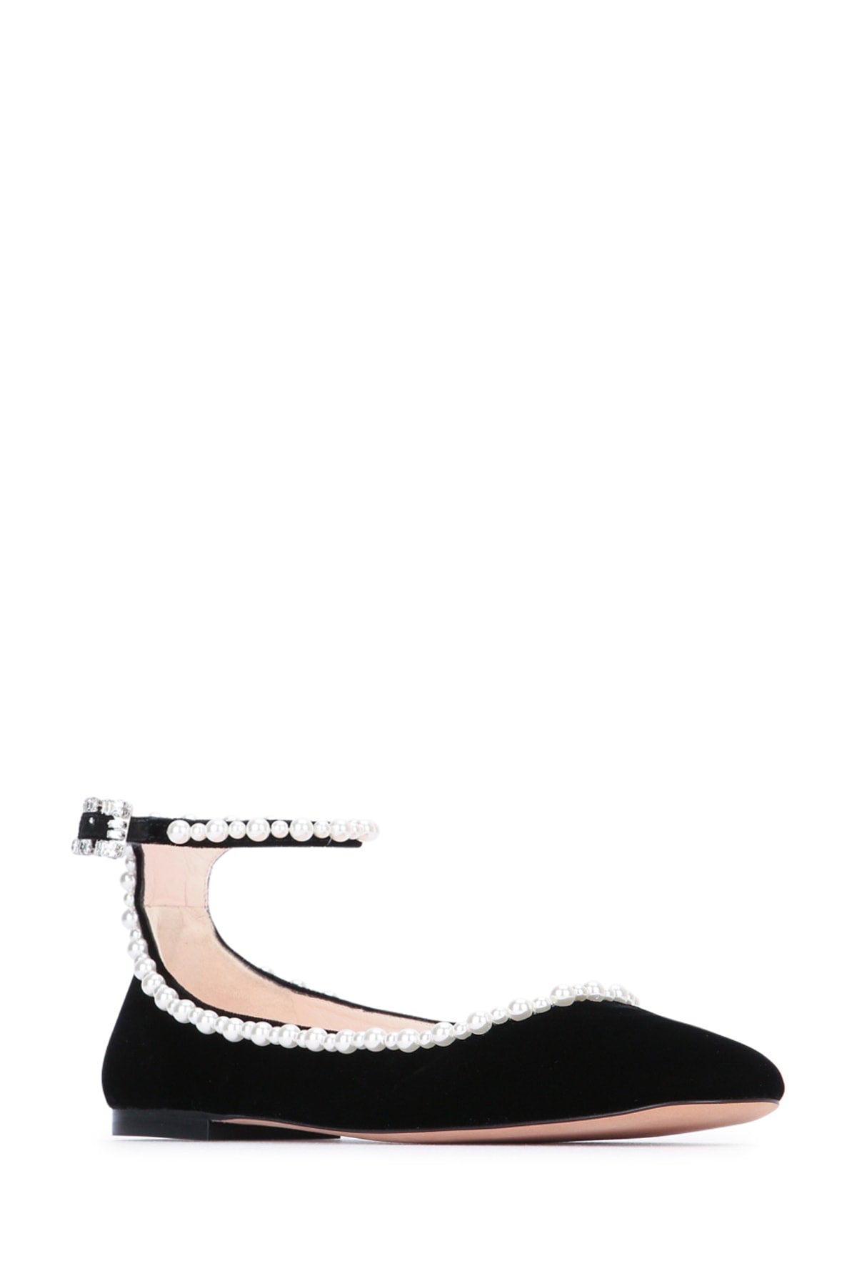 ROGER VIVIER Elegant Round Toe Pearl Soft Ballerina Flats