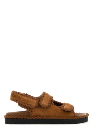 BOTTEGA VENETA Caramel Suede Jack Sandals for Women