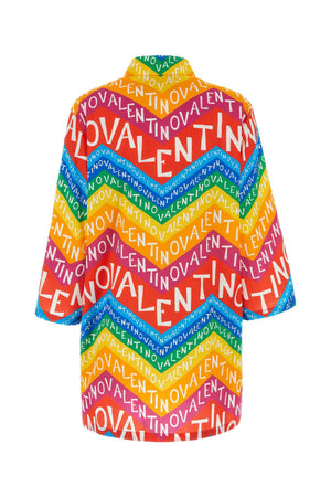 VALENTINO GARAVANI Printed Poplin Escape Mini Dress