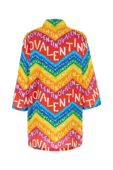 VALENTINO GARAVANI Printed Poplin Escape Mini Dress