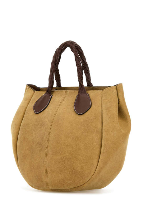 JW ANDERSON Mini Beige Suede Punch Handbag