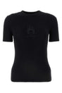 BALENCIAGA Chic Black Terry Fabric T-Shirt for Women