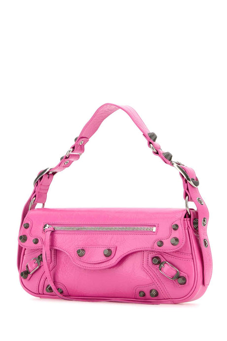 BALENCIAGA Mini Fuchsia Leather Sling Shoulder Handbag