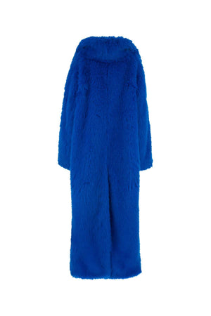 BALENCIAGA Electric Blue Eco Fur Jacket for Women