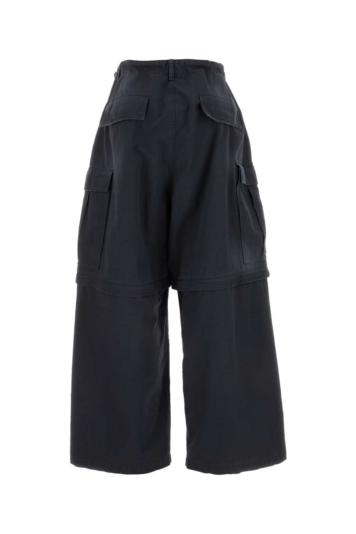 BALENCIAGA Charcoal Cotton Cargo Pants for Women