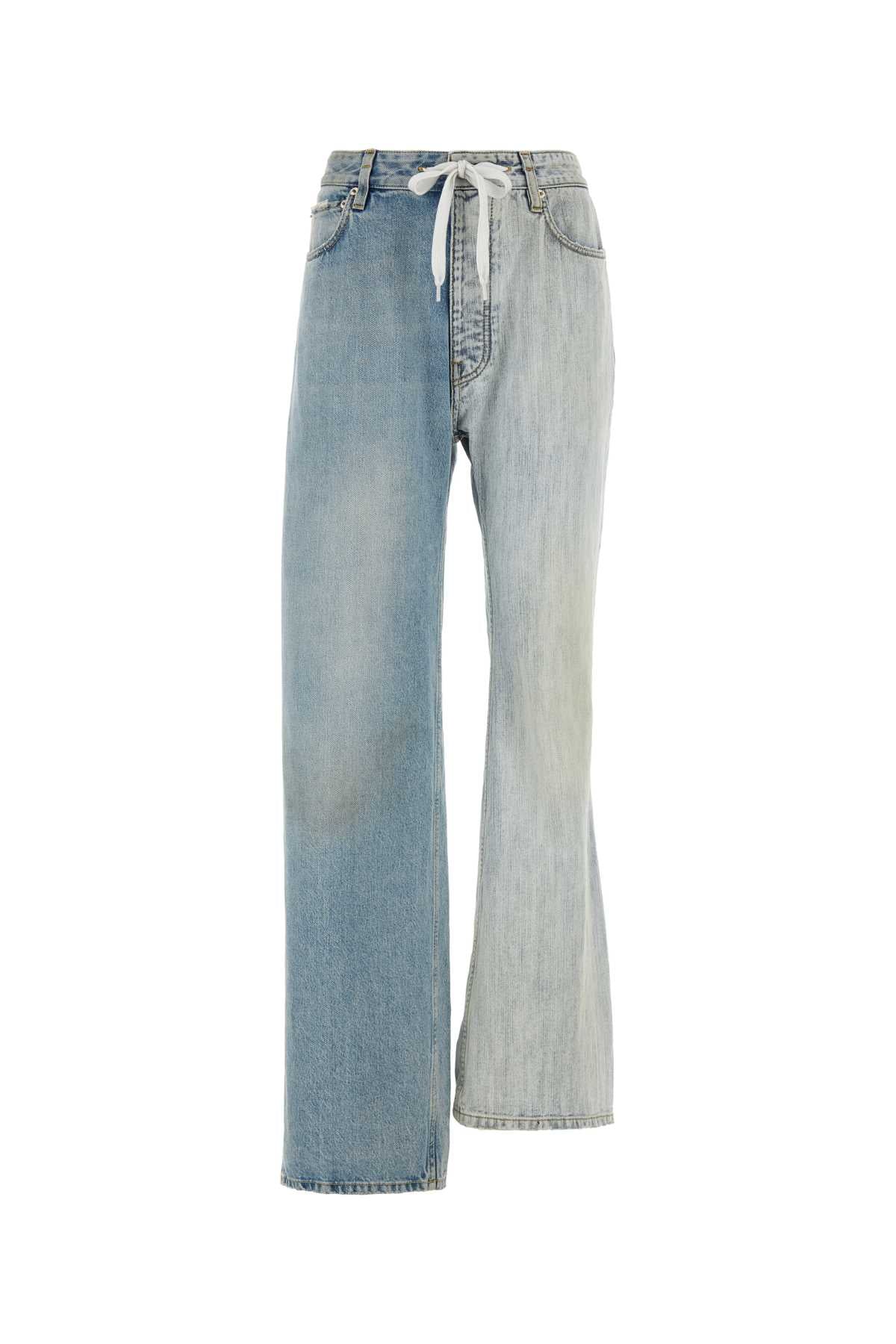 BALENCIAGA Two-tone Denim Fifty-Fifty Jeans for Women