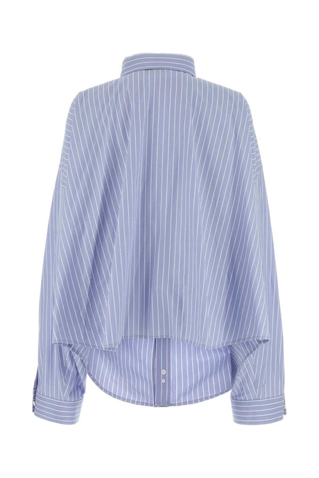 BALENCIAGA Oversized Striped Poplin Shirt for Women