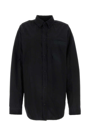 BALENCIAGA Oversized Black Cotton Blend Shirt for Women